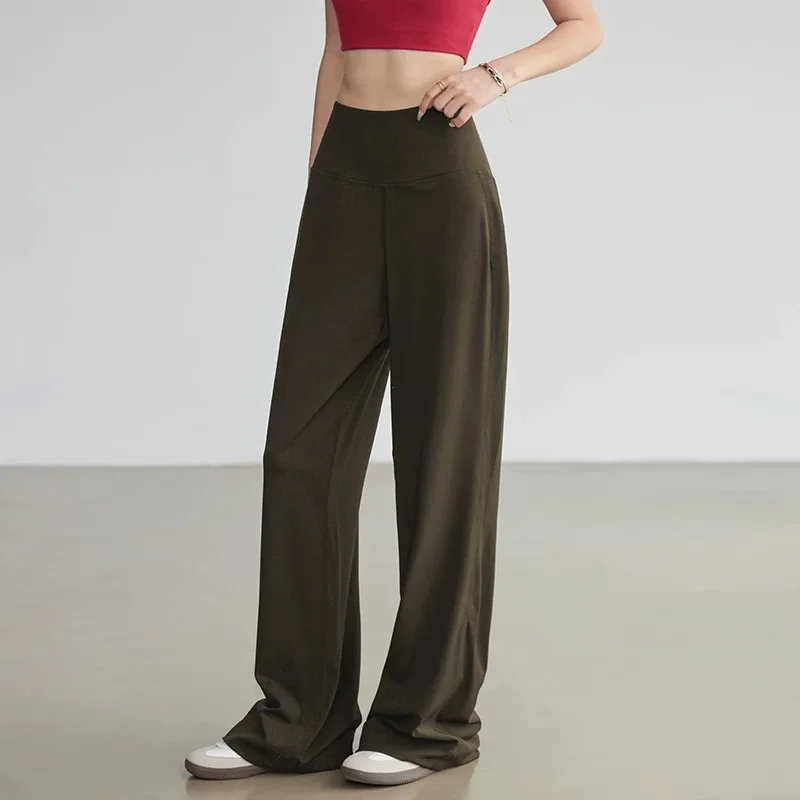 Pilates Yoga Leggings - Fitness Damen Lose Gerade Sporthose Hohe