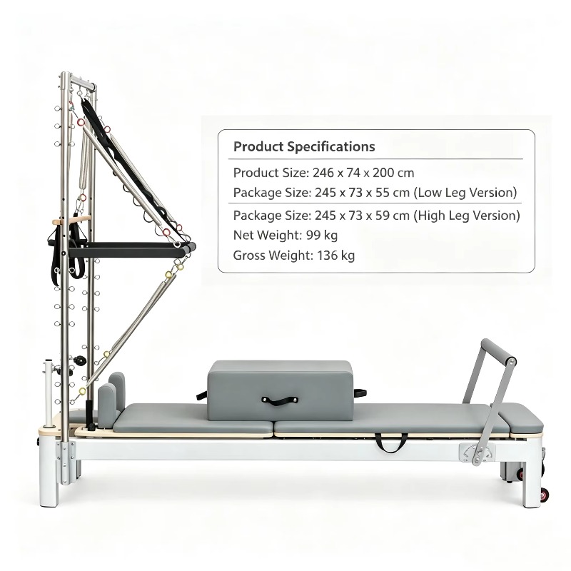 Pilates Reformer Spring - YTTIN Verstellbarer Pilates-Reformer aus Aluminiumlegierung mit