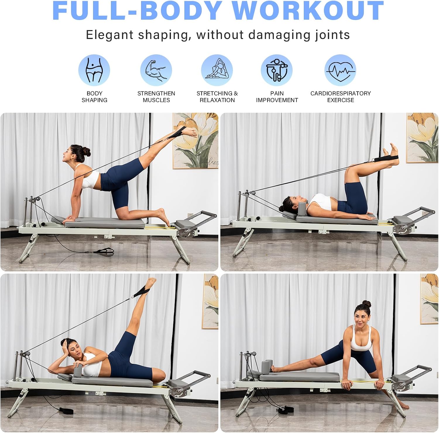 Pilates-Reformer, faltbare Pil – Pilates Reformer Spring Bewertung und Preis