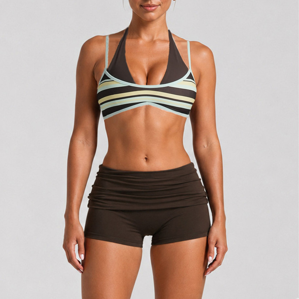 Damen-Pad-BH mit Blockmuster,  – Pilates Yoga Leggings Bewertung und Preis